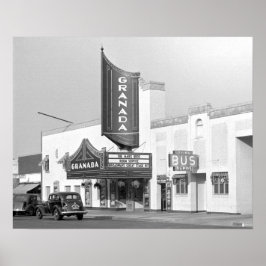 Poster Granada Movie Theater, 1938. Vintage Photo
