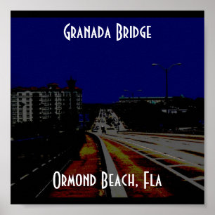 Poster GranadaBridge, ponte de Granada, praia de Ormond,
