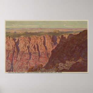 Póster Grand Canyon, arizona - por do sol no pintado