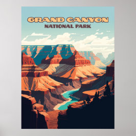 Poster Grand Canyon National Park Arizona Retro