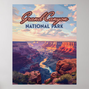 Poster Grand Canyon National Park Arizona Retro