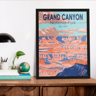 Poster Grand Canyon National Park Arizona Vintage