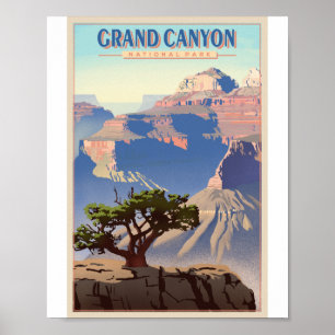 Poster Grand Canyon National Park Litho Trabalho de arte