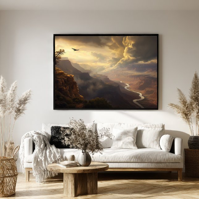 Poster Grand Canyon Radiance: Sovindo o brilho do pássaro (Criador carregado)