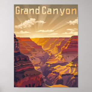 Poster Grand Canyon USA Vintage Familiar Viagem Place