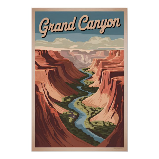 Póster Grand Canyon Vintage (Frente)