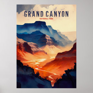 Poster Grand Canyon Watercolor