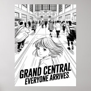 Poster Grand Central Todos Chegam Anime