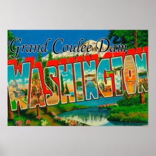 Póster Grand Coulee Dam, Washington - Large Letter