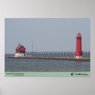 Poster Grand Haven Lighthouse - Michigan