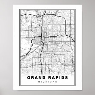 Poster Grand Rapids Map