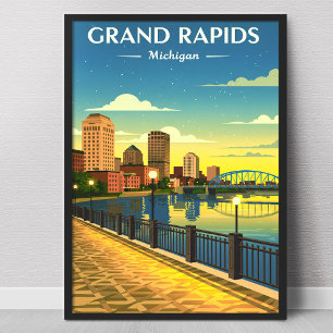 Poster Grand Rapids Michigan Antigo