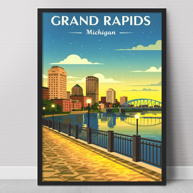Poster Grand Rapids Michigan Antigo (Criador carregado)