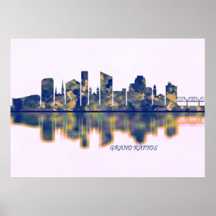 Poster Grand Rapids Skyline