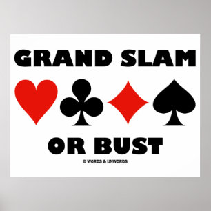 Póster Grand Slam Ou Bust (Fatos De Cartão Ponte)