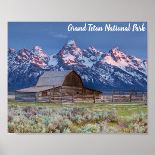 Poster Grand Teton National Park Wyoming Mounpings