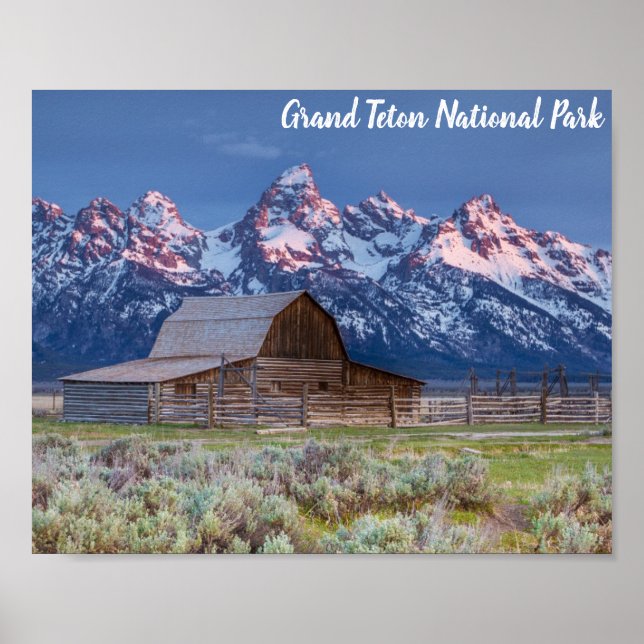 Poster Grand Teton National Park Wyoming Mounpings (Frente)