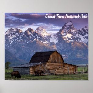 Poster Grand Teton National Park Wyoming Mounpings