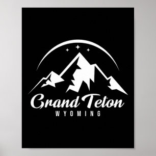 Poster Grand Teton Wyoming Ski Resort Skiting Snowboard