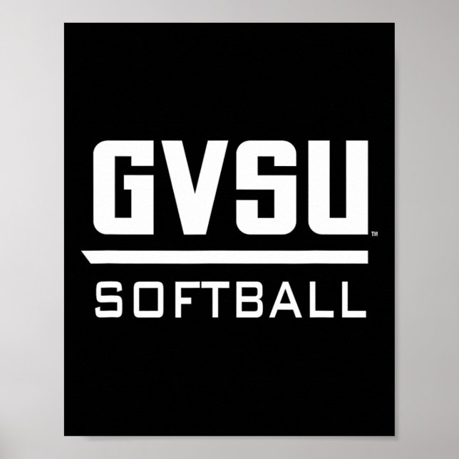 Poster Grand Valley State University Gvsu Softll Apparel  (Frente)