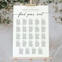 Grande 24 Mesas Encontre seu gráfico de assentos