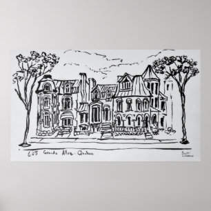 Póster Grande Allee, Cidade de Quebec  Quebec, Canadá