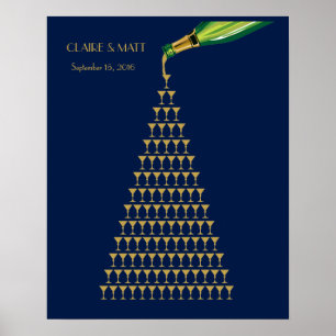 Póster Grande art deco de Gatsby que wedding o livro de