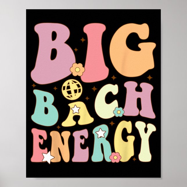 Poster Grande Bach Energy Bride Bridesmaid Groovy Bachelo (Frente)