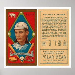 Póster Grande basebol principal 1911 do atletismo do