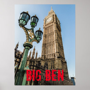 Poster Grande Ben em Westminster London presente