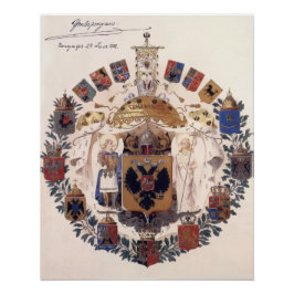 Póster Grande brasão de armas da Rússia Imperial