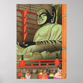 Poster Grande Buda Do Templo Todaiji Asano Takeji 1953