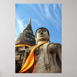 Poster Grande Buda em Ayutthaya, Tailândia