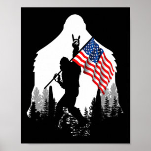 Poster Grande Camisa de Pé Grande Bandeira Americana Patr