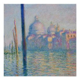 Póster Grande Canal Monet Veneza Itália Pintura Clássica