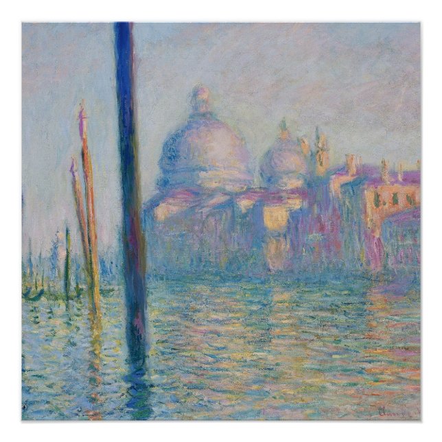 Póster Grande Canal Monet Veneza Itália Pintura Clássica (Frente)