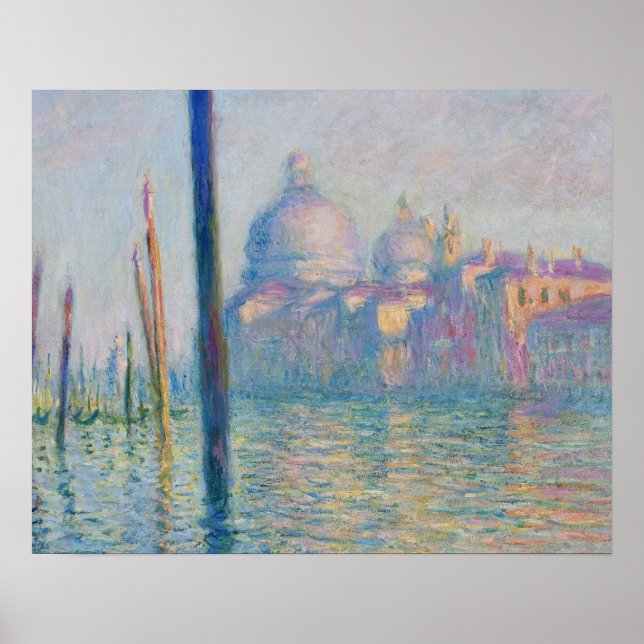 Poster Grande Canal Monet Veneza Itália Pintura Clássica (Frente)