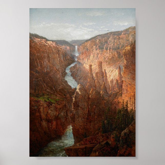 Poster Grande Canyon, Rio Yellowstone, Wyoming (Frente)