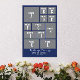 Poster Grande Colagem de Fotos do Memorial com suas fotos