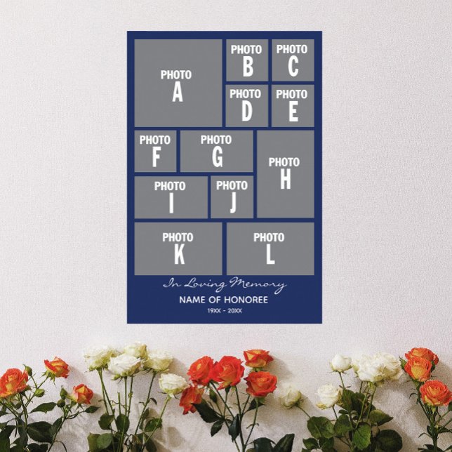 Poster Grande Colagem de Fotos do Memorial com suas fotos (Criador carregado)