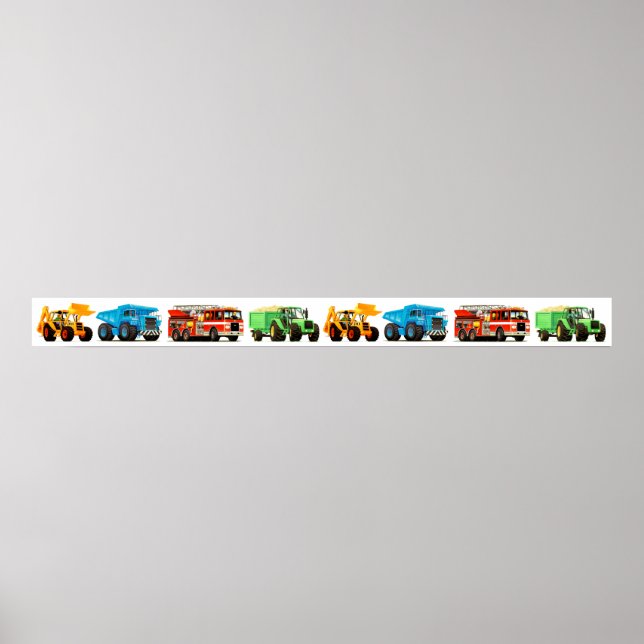 Póster Grande Crianças Construindo Festas de Arte Truck (Frente)