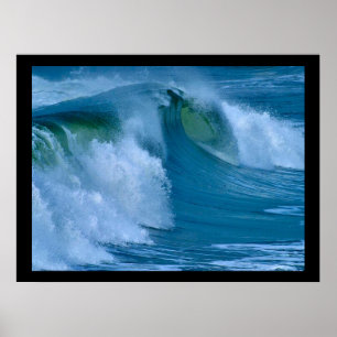 Poster grande da onda de oceano do surf