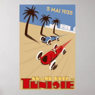 Poster grande de 1935 Prix Tunisie