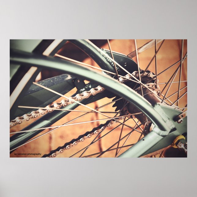 Poster grande de bicicleta Vintage (Frente)