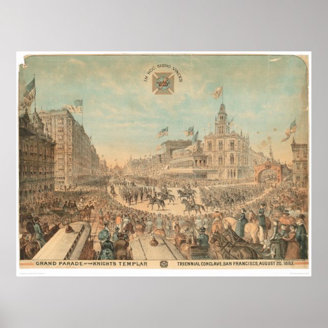 Póster Grande Desfile dos Cavaleiros Templários (1294A) (Frente)