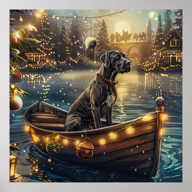 Poster Grande Dia de Natal Festivo (Frente)