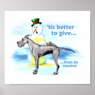 Póster Grande dinamarquês preto BTG