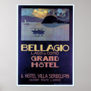 Poster grande do hotel de Bellagio