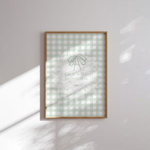 Poster Grande é a Tua Fidelidade Arte de Parede Hino pôst
