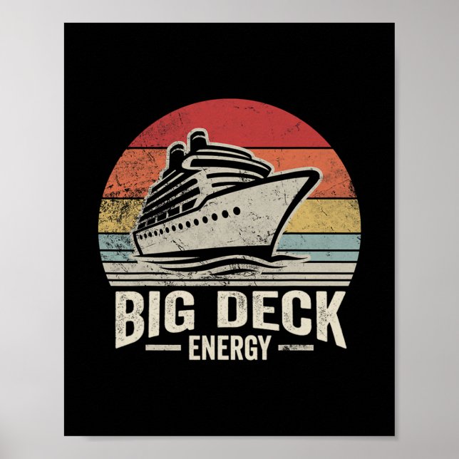 Poster Grande Energia de Convés Vibes Retro de Navio de C (Frente)